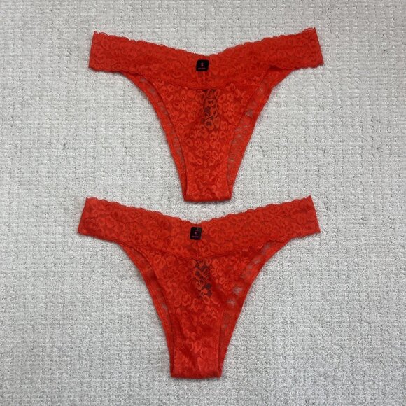 LOT x2 La Senza Mini Cheeky Lace Panties Women Sz Medium BRAND NEW - Picture 1 of 6